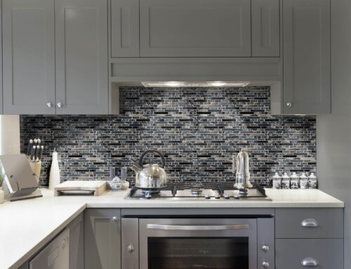 Crackled Glass Brick Emperador Vignette