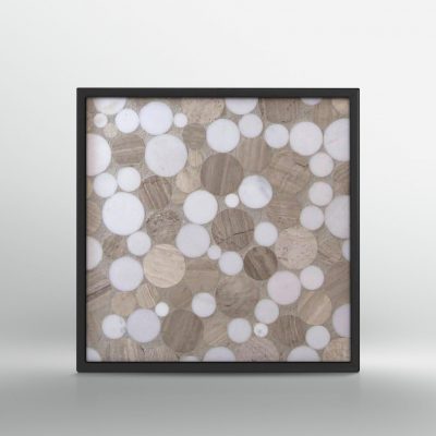 White Beige Bubble Mosaic