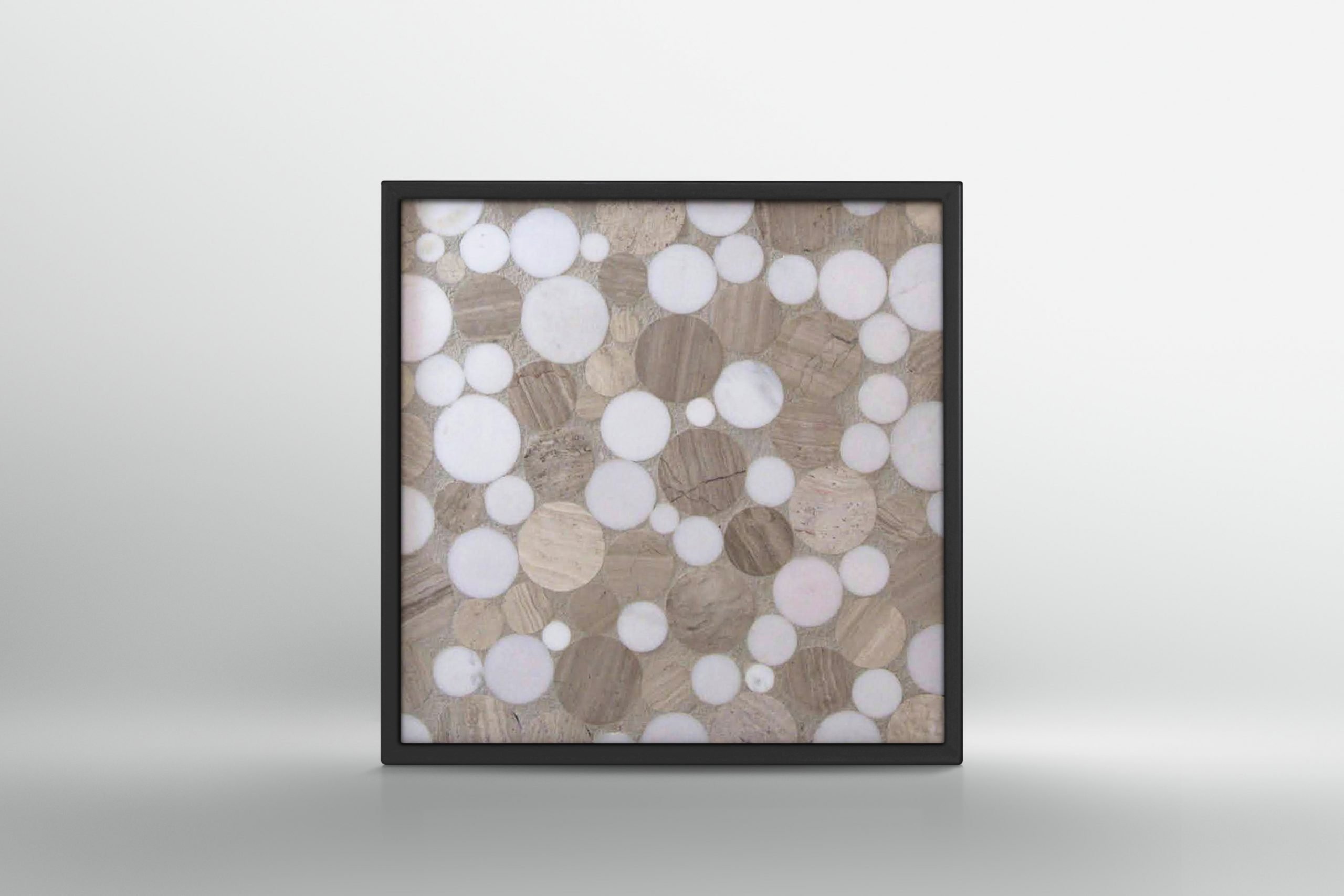 White Beige Bubble Mosaic