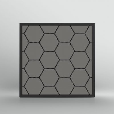 Dark Grey Porcelain Hex