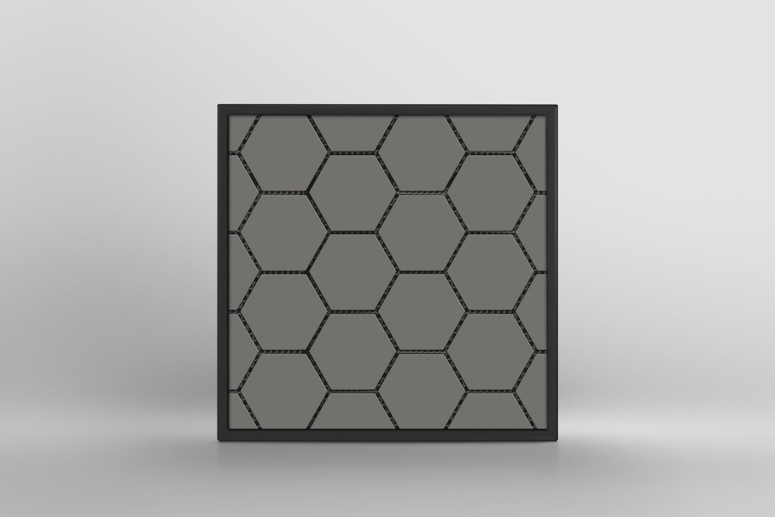 Dark Grey Porcelain Hex